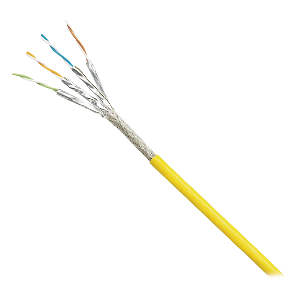 Bobina de cable Cat6A 500 m, S/FTP, amarillo