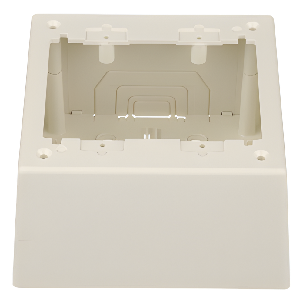 Caja de pared Superficial Doble blanco
