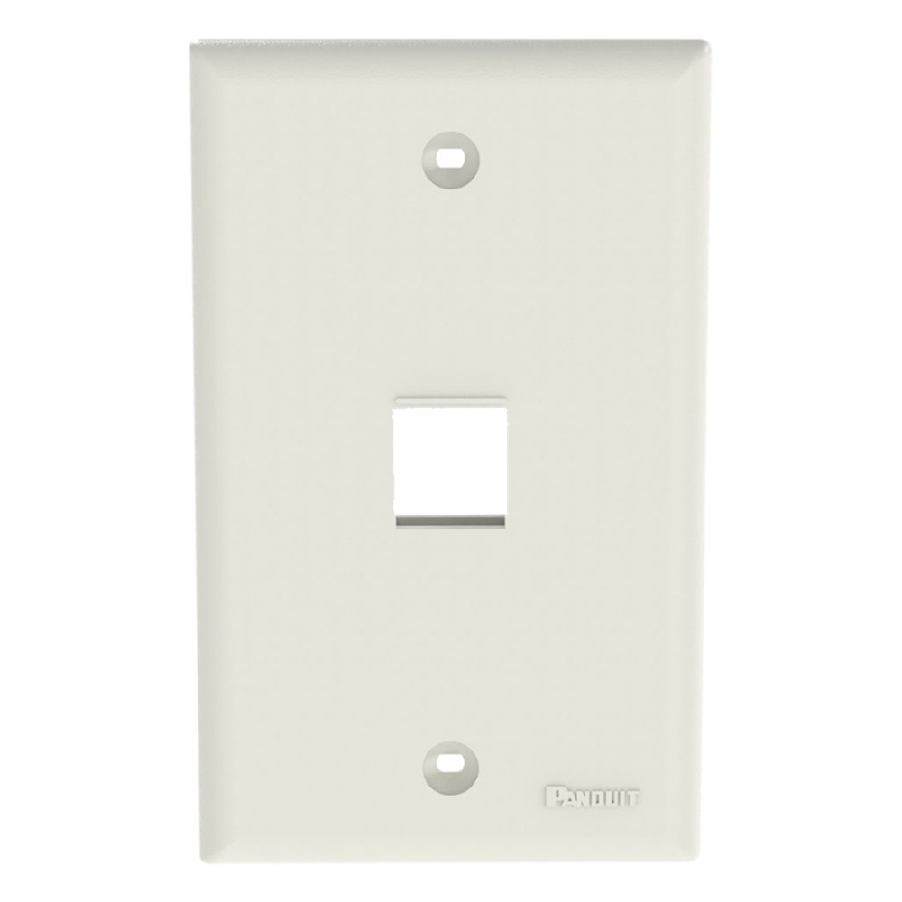 Placa de pared 1 puertos, keystone, blanco