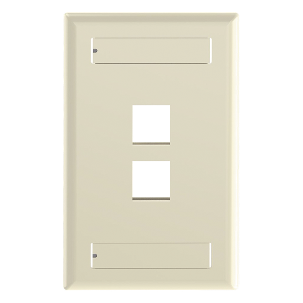 Placa de pared 2 puertos, keystone