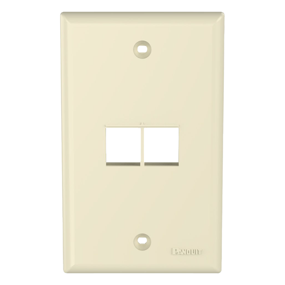 Placa de pared 2 puertos, keystone