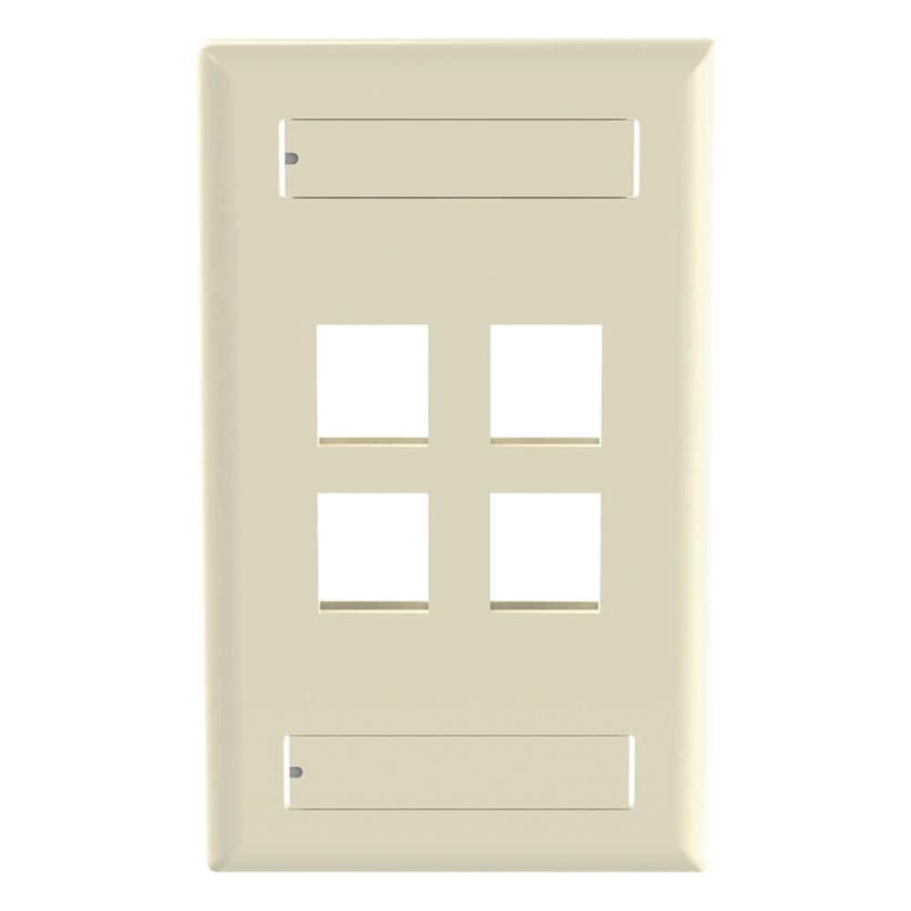 Placa de pared 4 puertos, keystone