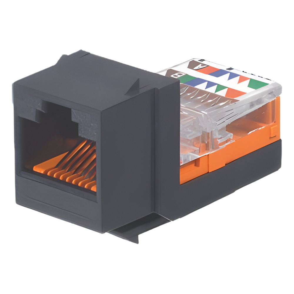 [NK5E88MBLY] Jack RJ45 keystone Cat5e, negro