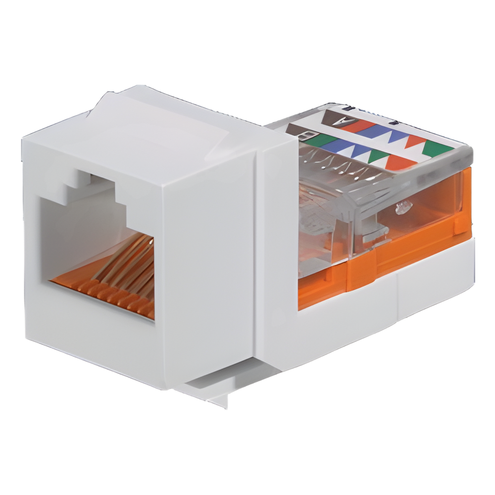 Jack RJ45 keystone Cat5e, blanco