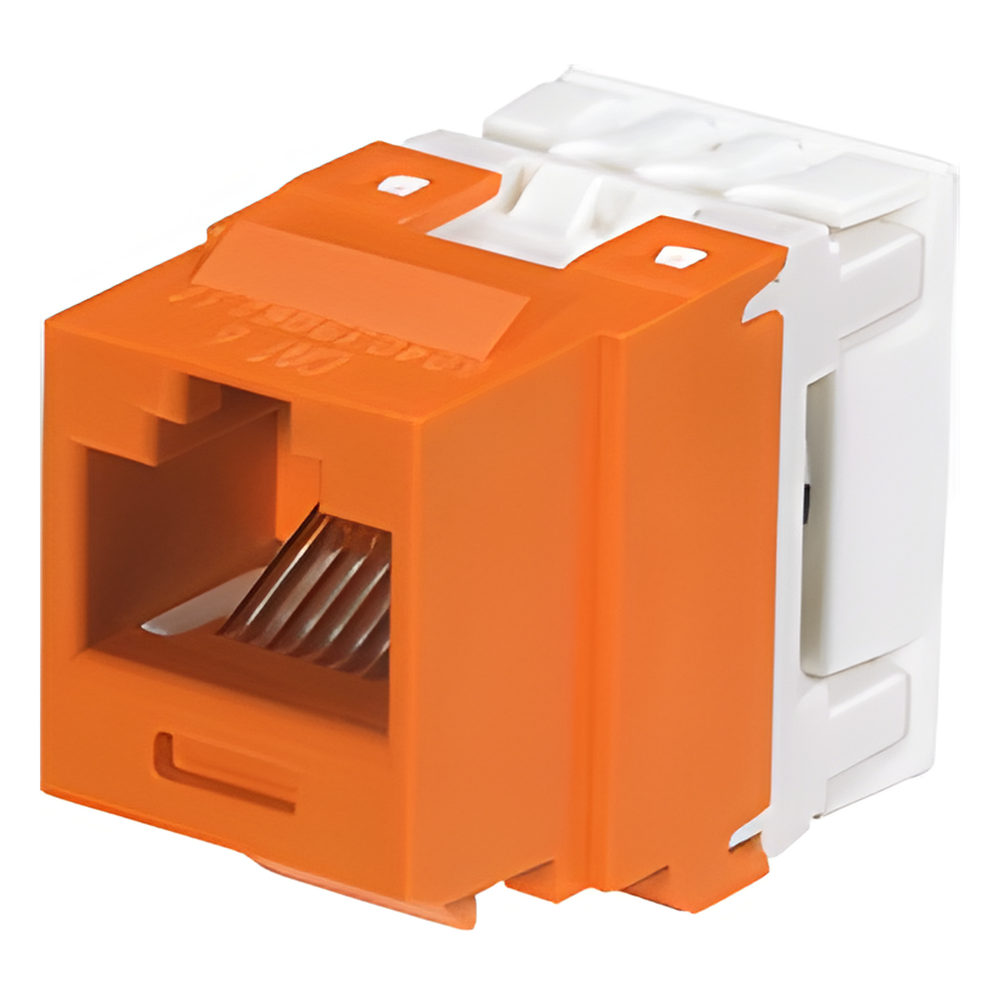 [NK688MOR] Jack RJ45 keystone Cat6, naranja