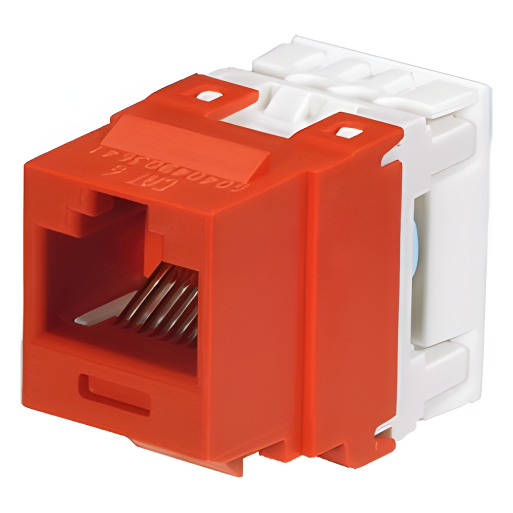 [NK688MRD] Jack RJ45 keystone Cat6, rojo