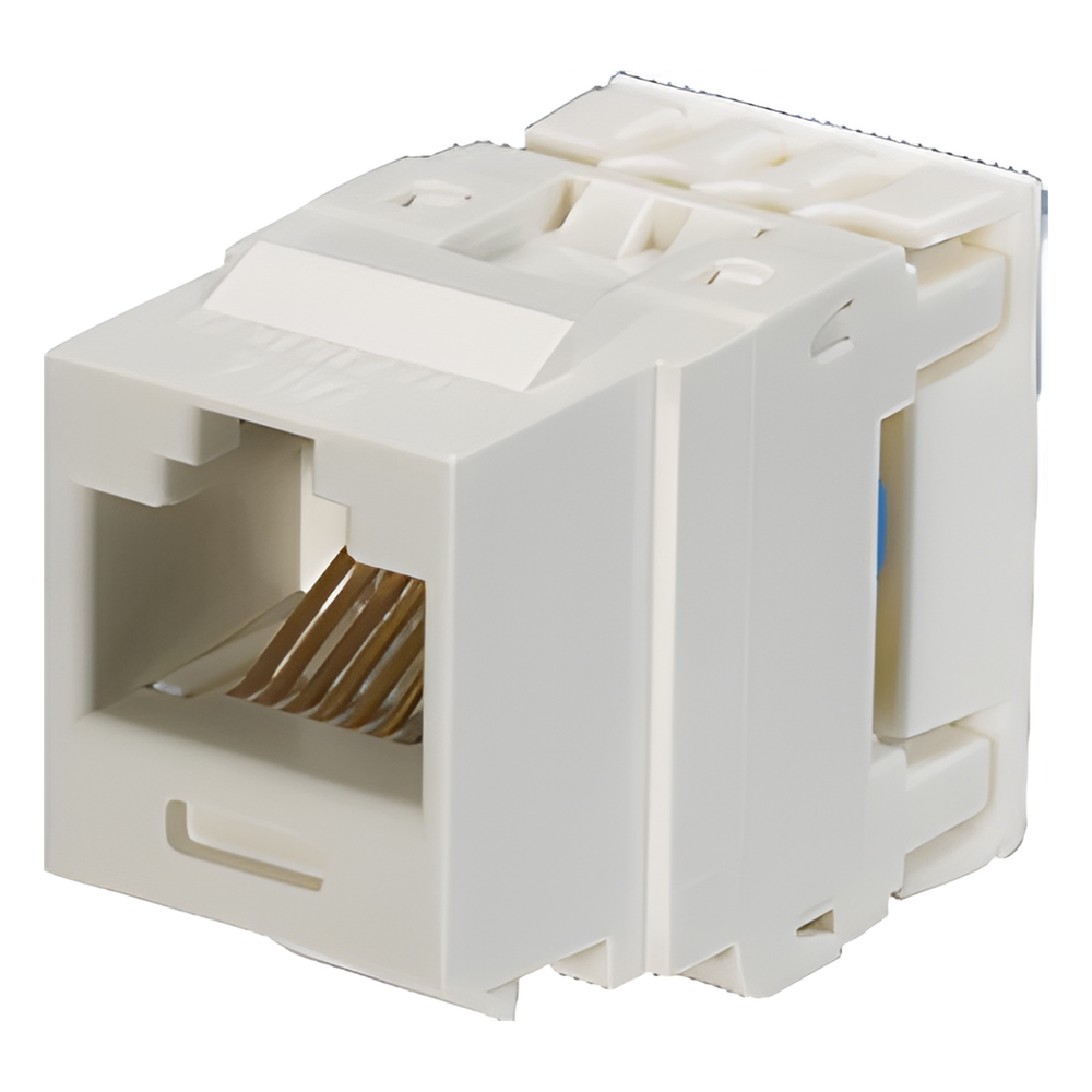 Jack RJ45 keystone Cat6, blanco