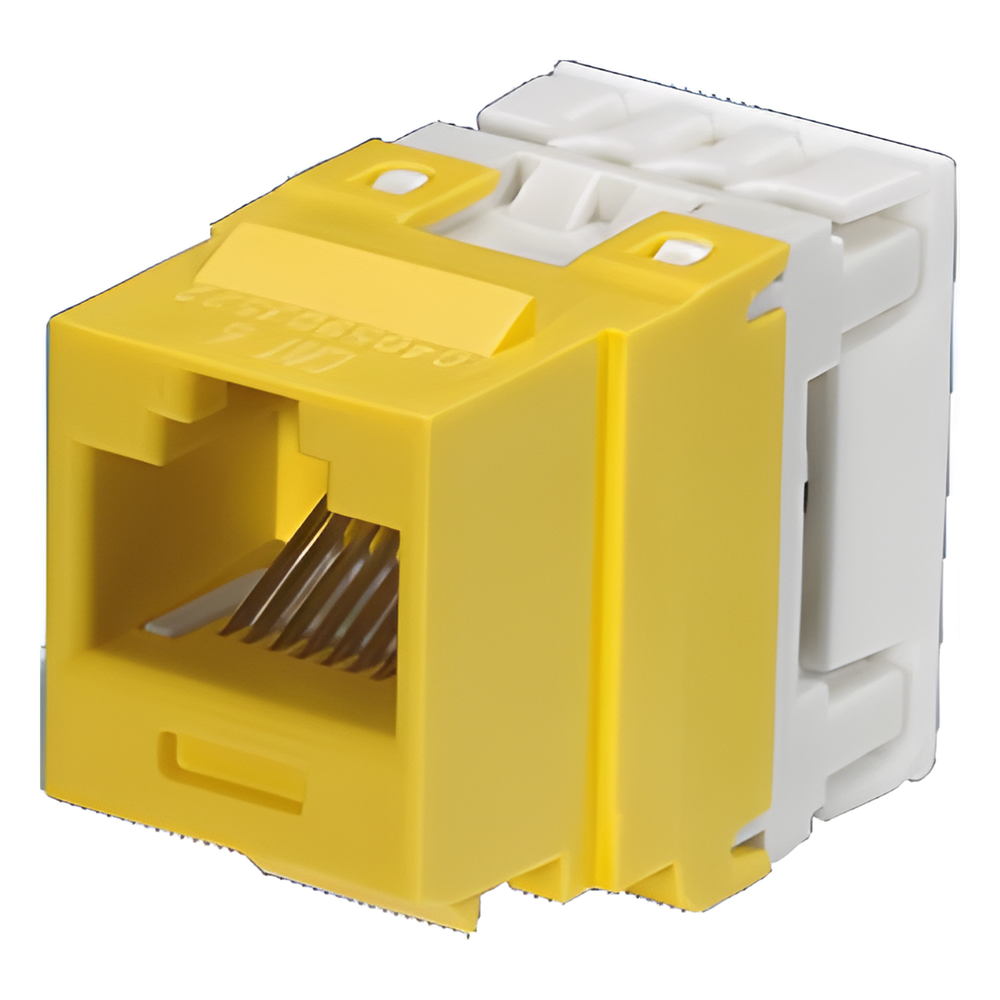 [NK688MYL] Jack RJ45 keystone Cat6, amarillo