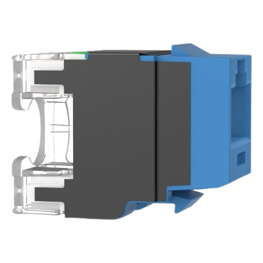 Jack RJ45 keystone Cat6A, azul