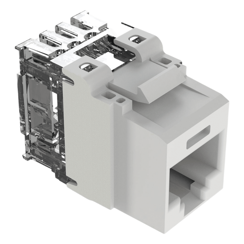 [NK6X88MWH] Jack RJ45 keystone Cat6A, blanco