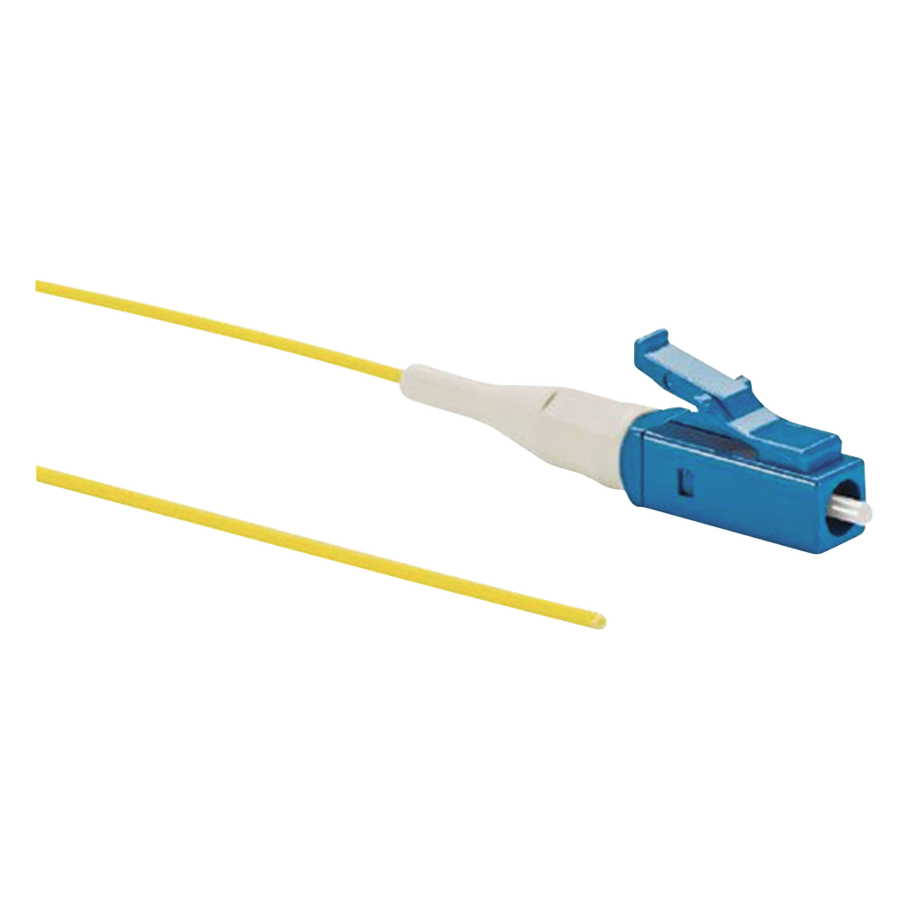 Pigtail de fibra óptica monomodo, simplex, 1 m, amarillo
