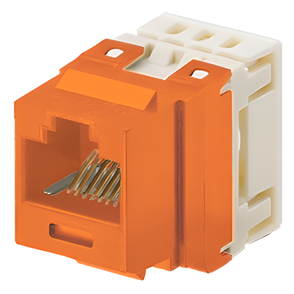 [NKP5E88MOR] Jack RJ45 keystone Cat5e, naranja