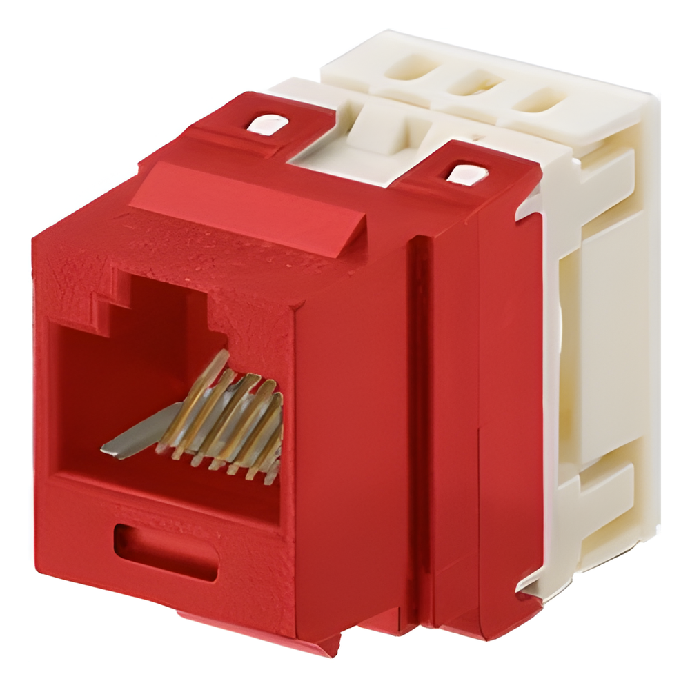 [NKP5E88MRD] Jack RJ45 keystone Cat5e, rojo