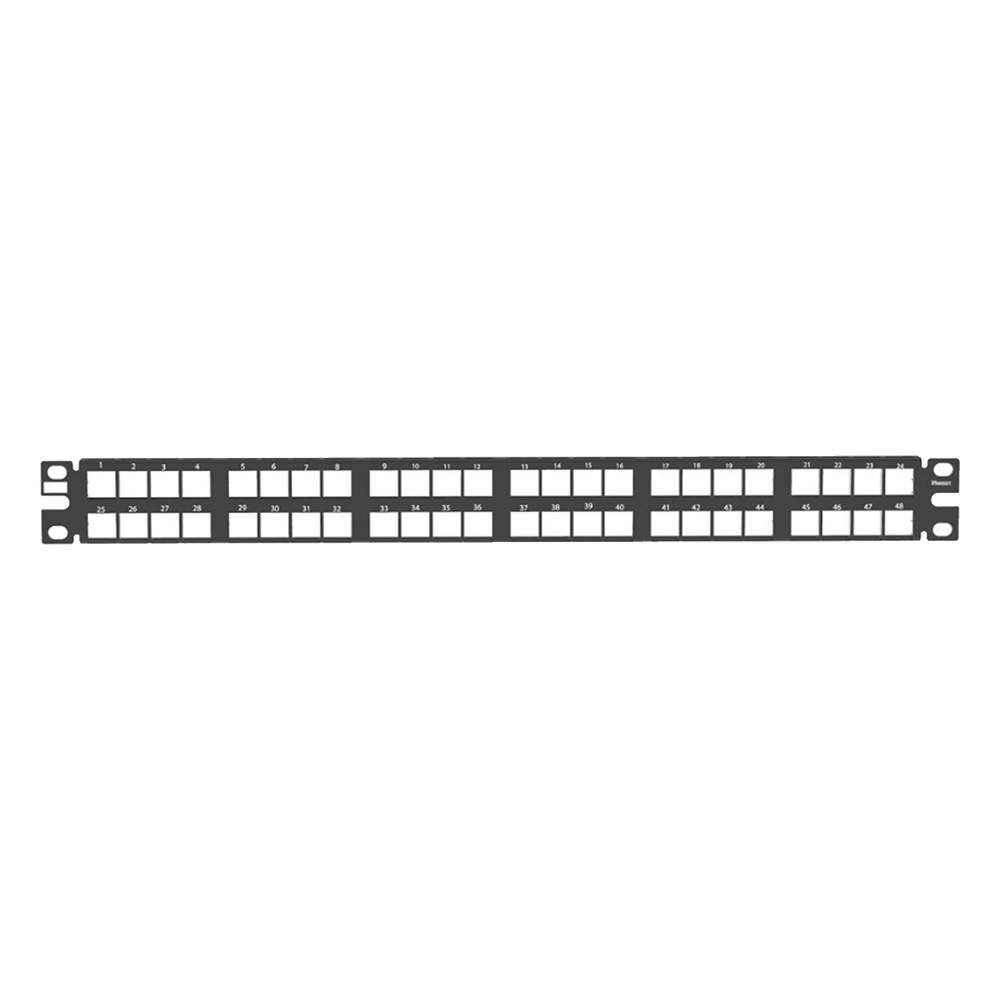 Panel de parcheo 48 puertos, 1 UR, sin conectores