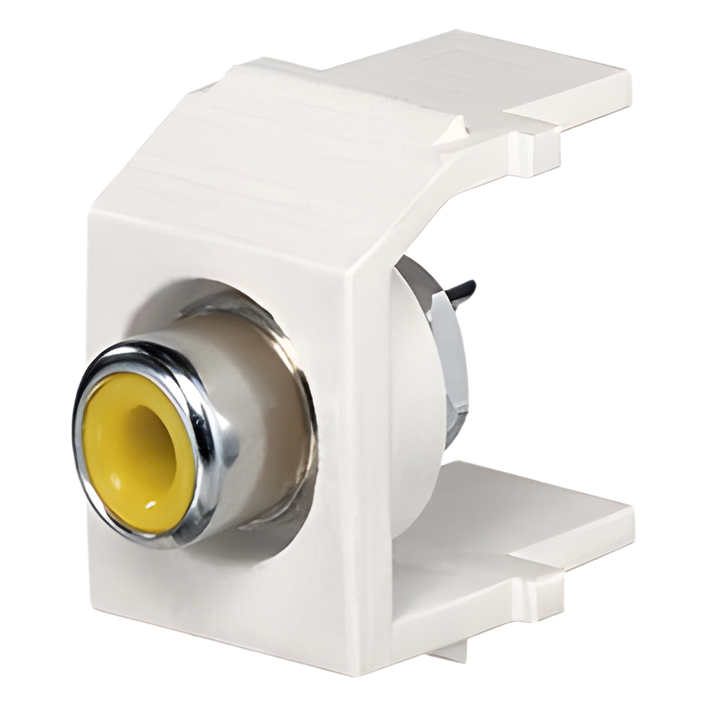Conector RCA NetKey Keystone amarillo