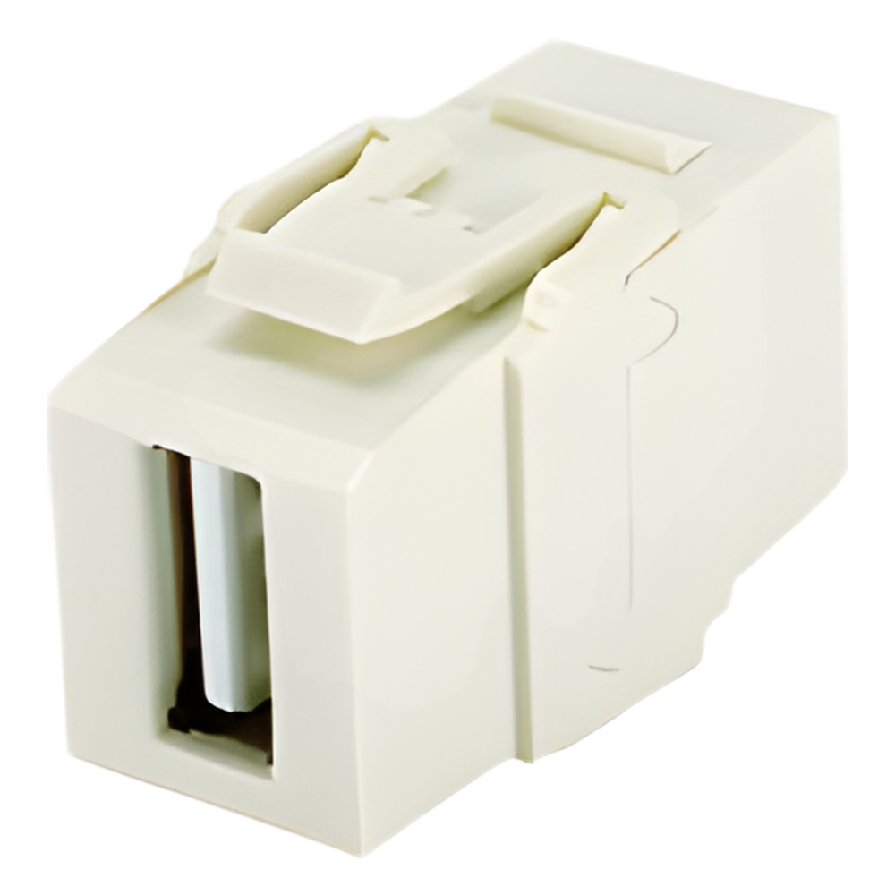 Acoplador USB hembra a hembra, blanco