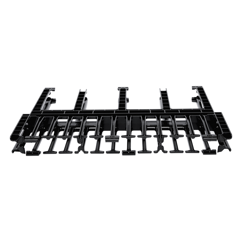Organizador de cables horizontal 1UR, 19", negro