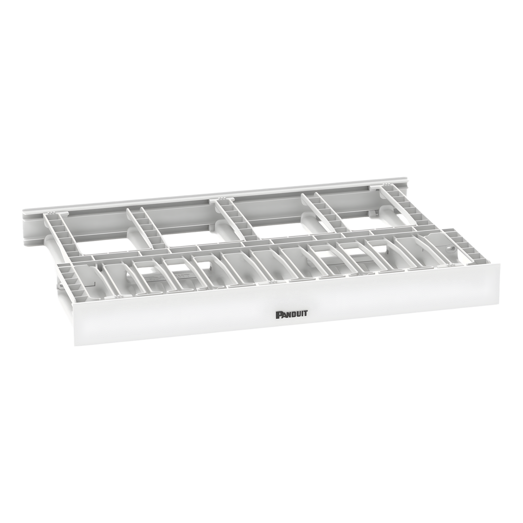 Organizador de cables horizontal 1UR, 19", blanco