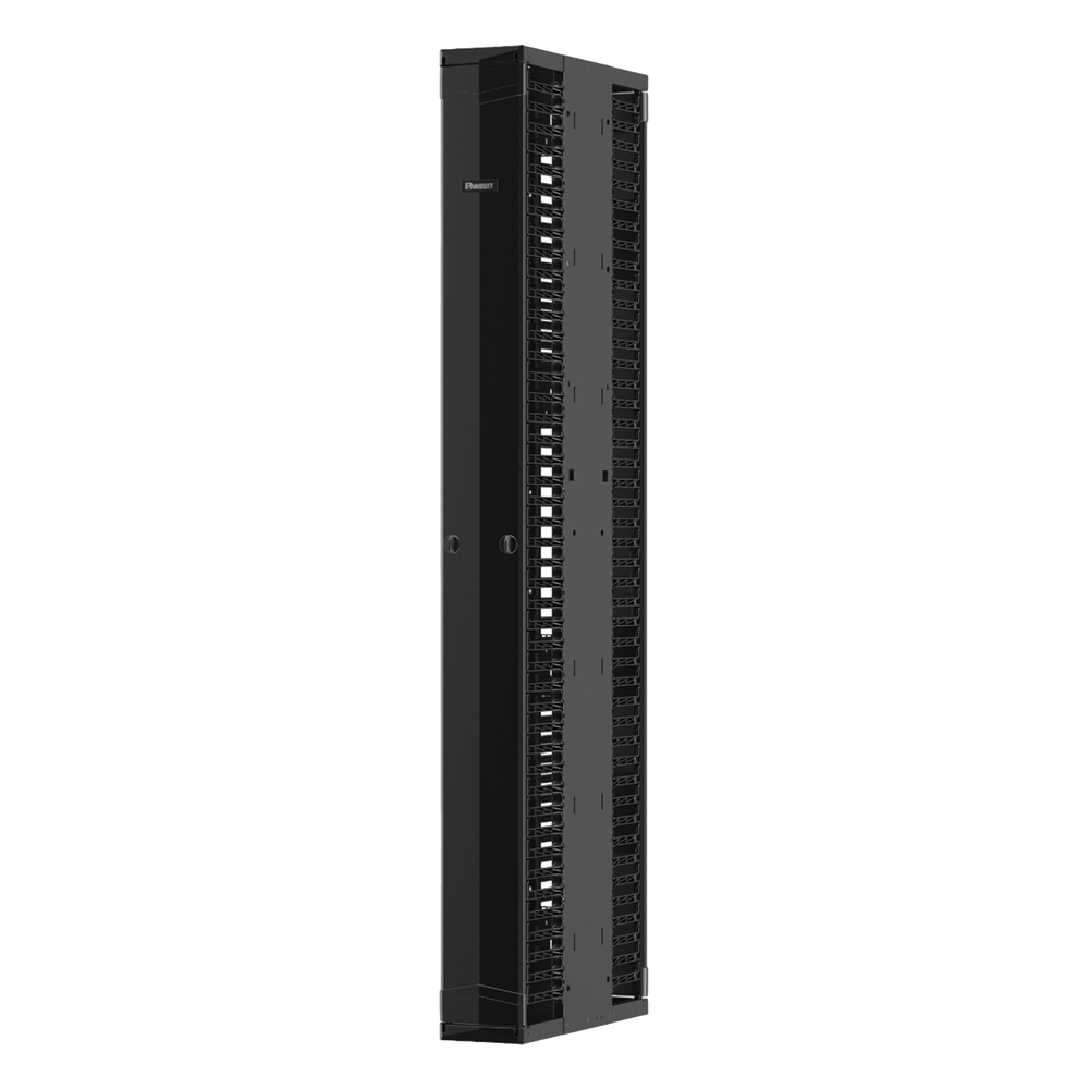 Organizador de cables vertical 12", negro
