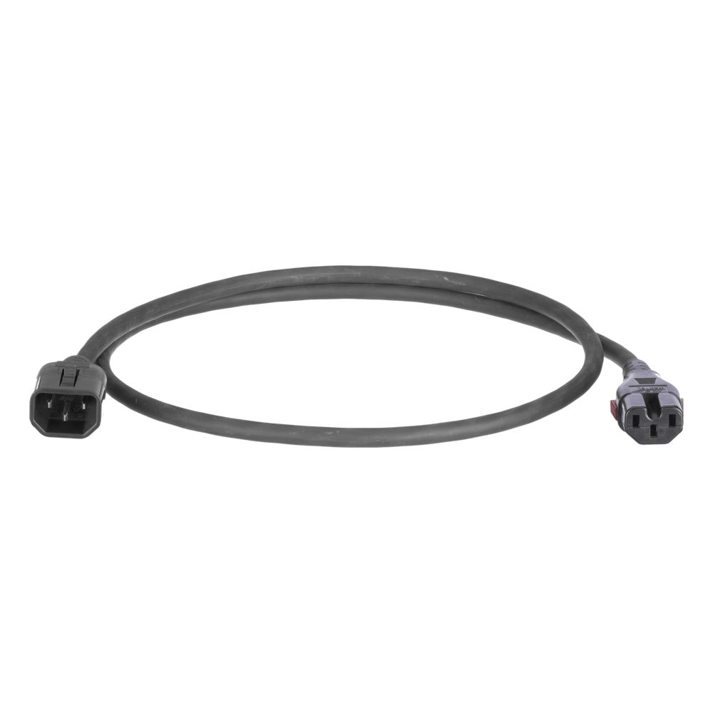 Cable de Alimentación Eléctrica con Bloqueo Doble 6 ft, negro