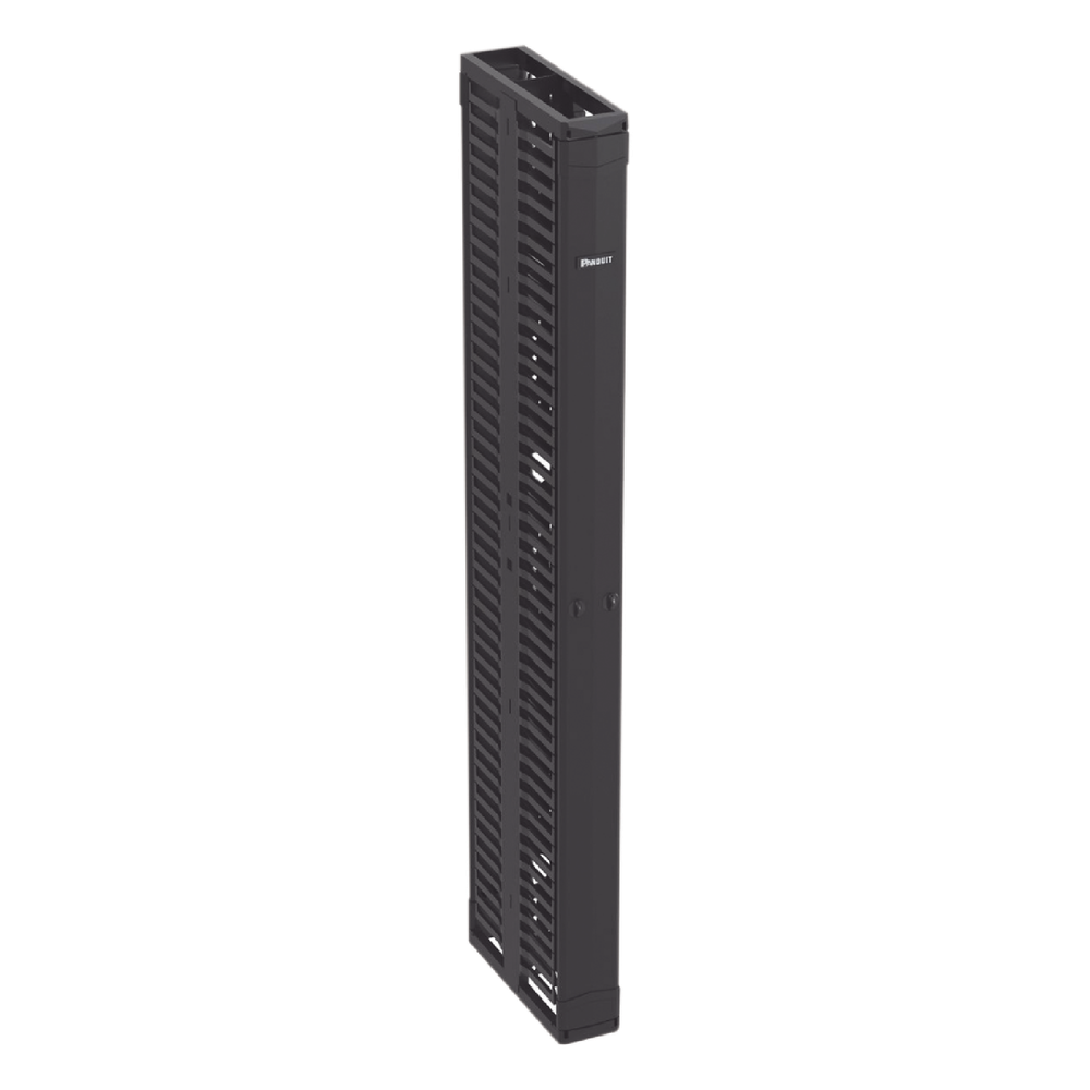 Organizador de cables vertical 6", negro