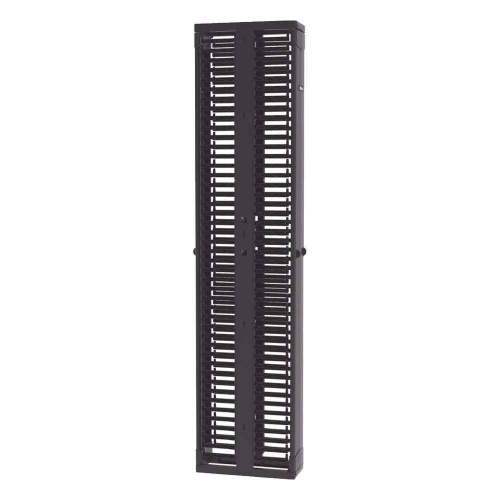 Organizador de cables vertical 8", negro