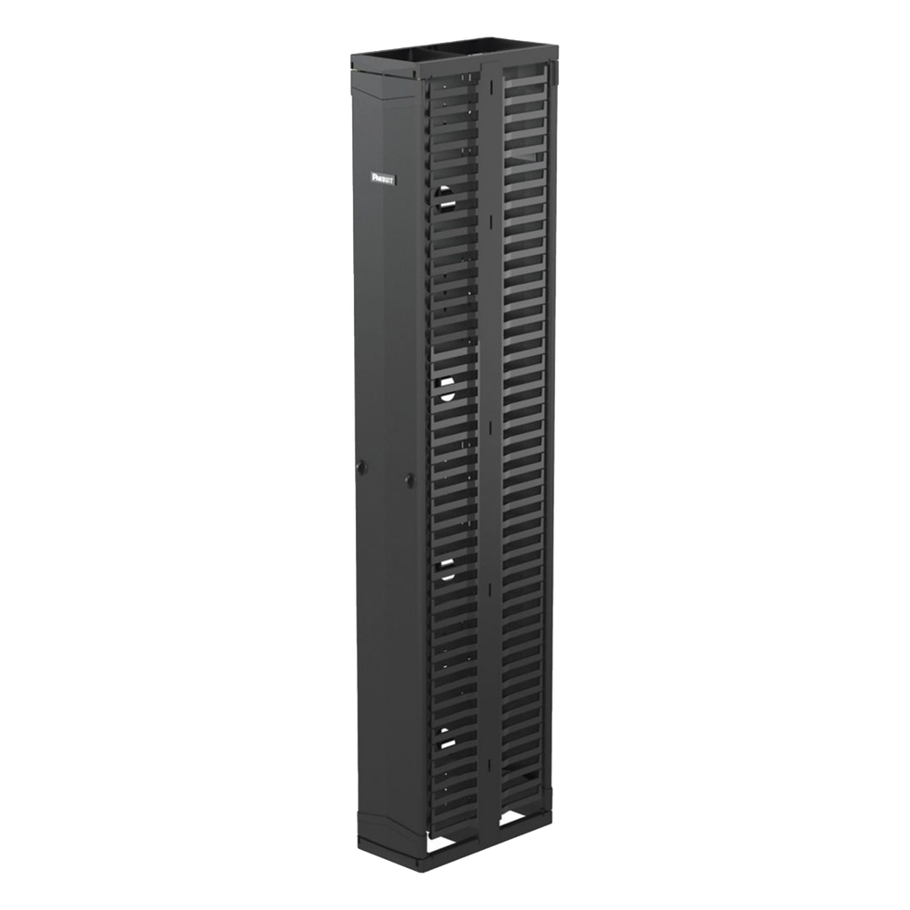 Organizador de cables vertical 10", negro