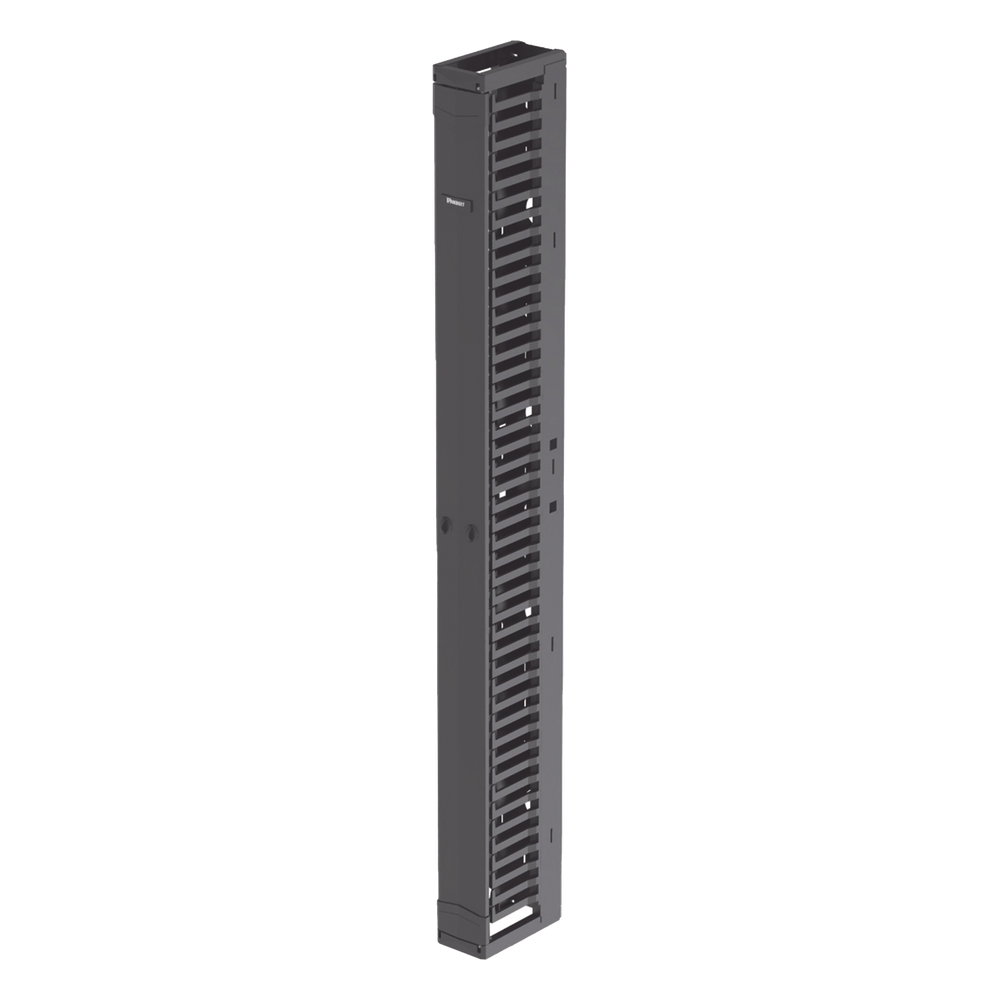 Organizador de cables vertical 6", negro