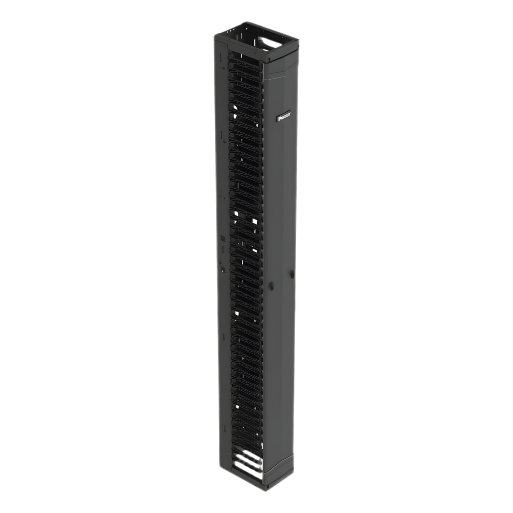 Organizador de cables vertical 8", negro