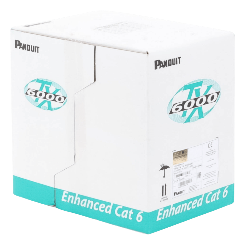 Bobina de cable Cat6 305 m, UTP, 23 AWG, blanco