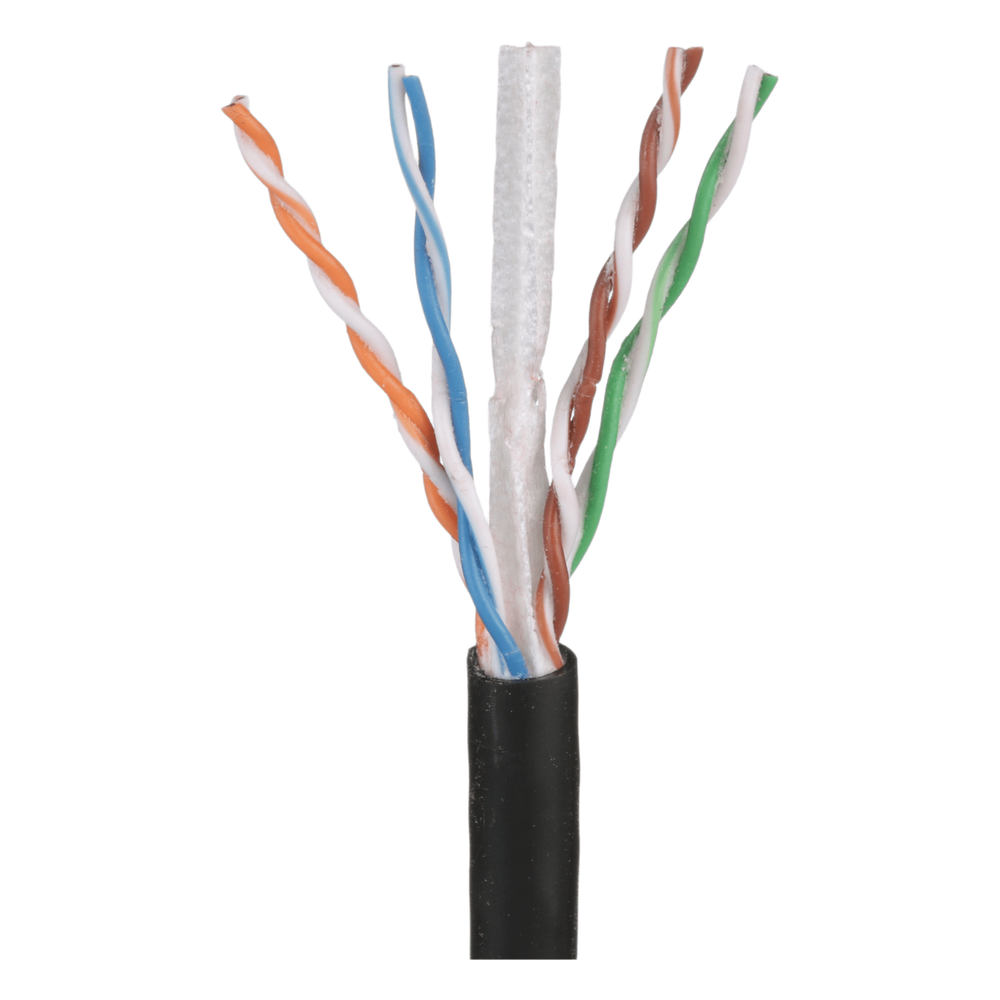 Bobina de cable Cat6 305 m, UTP, 22 AWG, negro