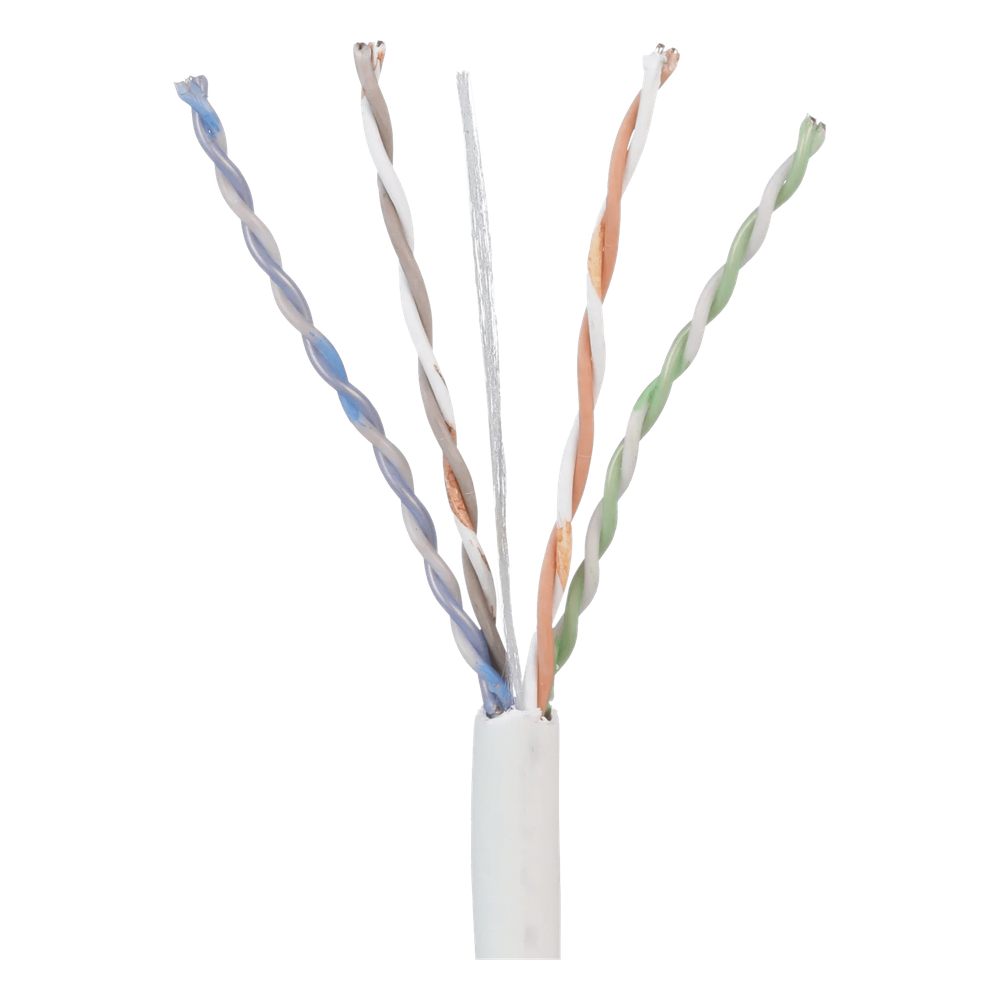 Bobina de cable Cat5e 305 m, UTP, 24 AWG, blanco