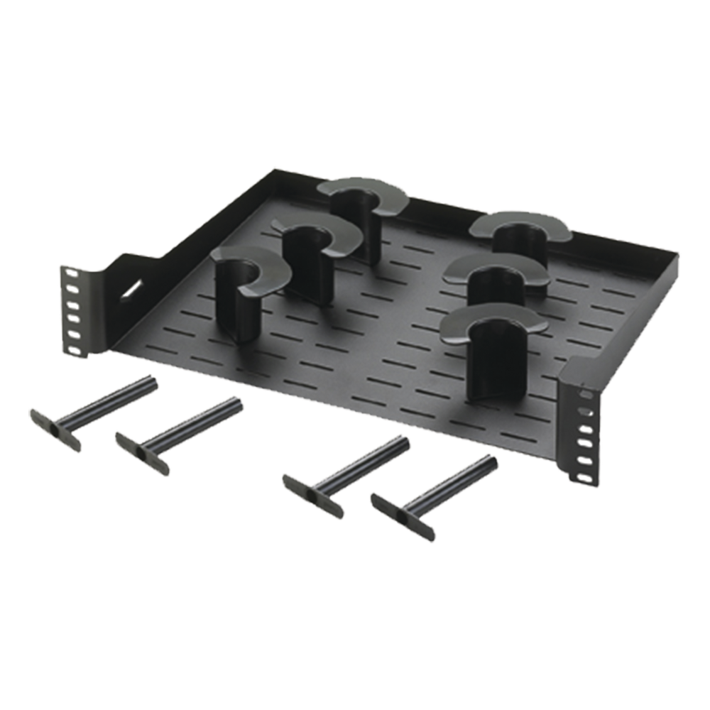 Charola Ventilada para Administración de Cable en Racks 19", 2 UR, negro