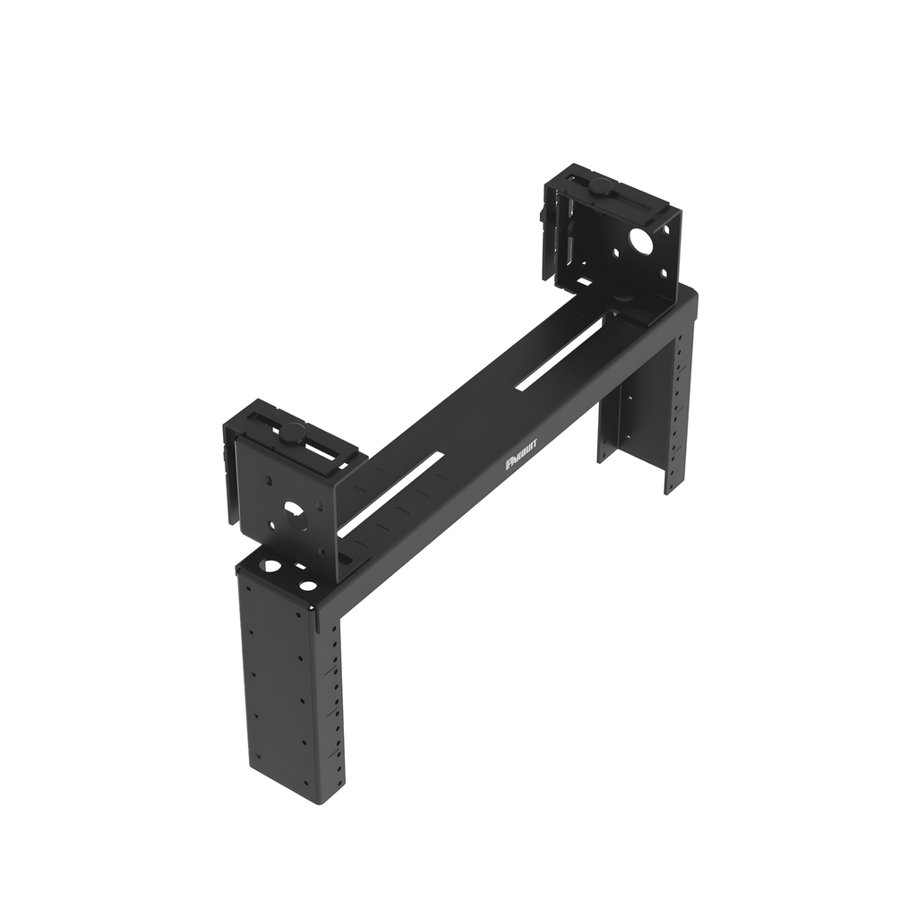 Rack 2 Postes, 4 UR, negro