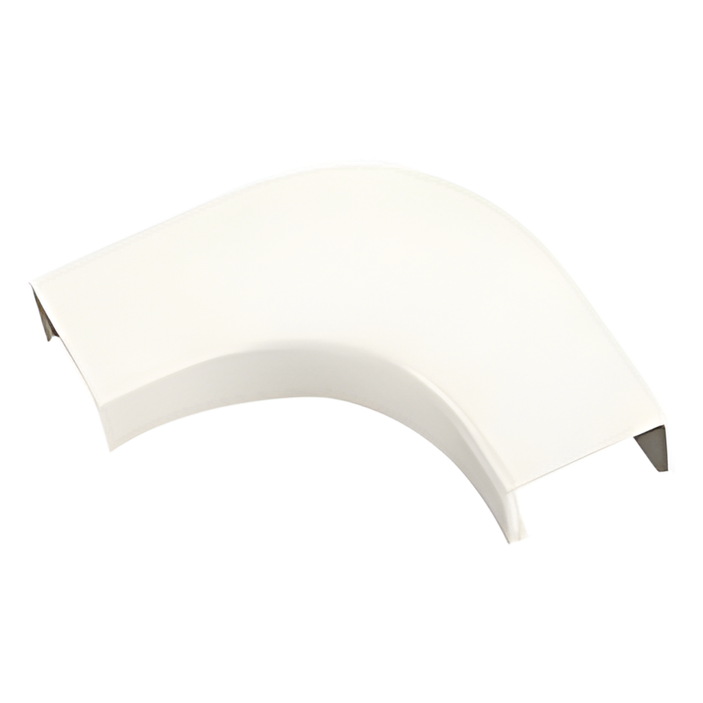Curva de radio controlado, para uso con canaleta LD5, material ABS, Colo blanco Mate