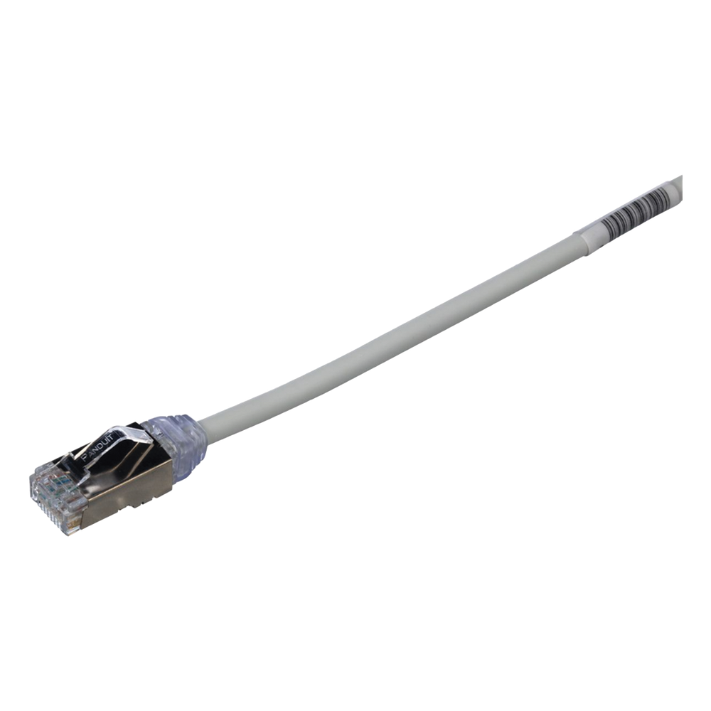 Patch cord Cat6A S/FTP, 20 cm, gris, 28 AWG