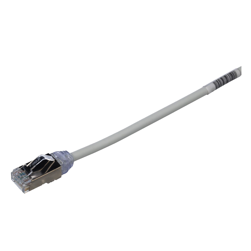 Patch cord Cat6A S/FTP, 2 m, gris, 28 AWG