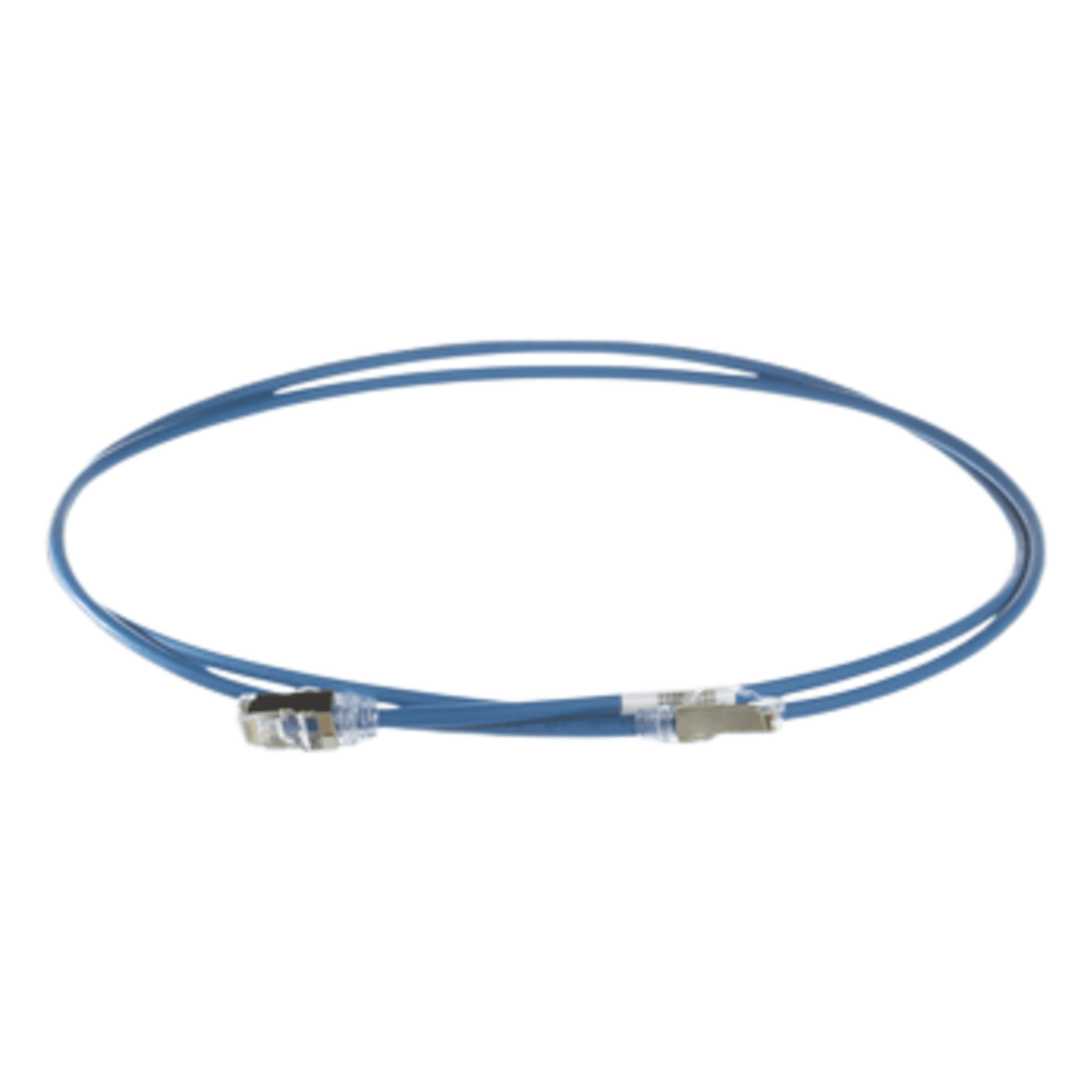 Patch cord Cat6A S/FTP, 4 m, azul, 28 AWG