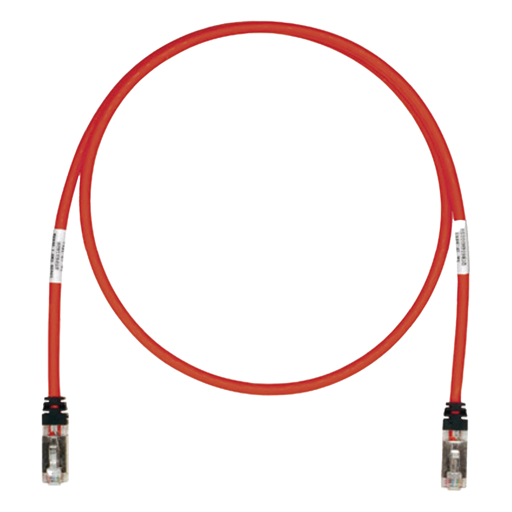 Patch cord Cat6A S/FTP, 7.62 m, rojo