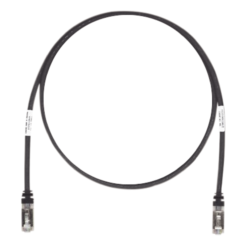 Patch cord Cat6A S/FTP, 2.13 m, negro