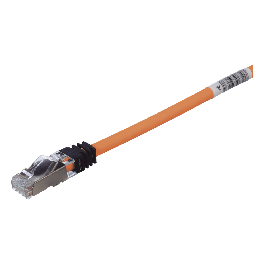 Patch cord Cat6A S/FTP, 2.13 m, naranja
