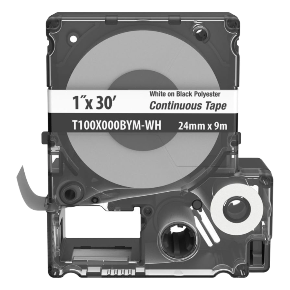 Casete MP, Cinta Continua, Pol., 1 W x 30 L, blanco