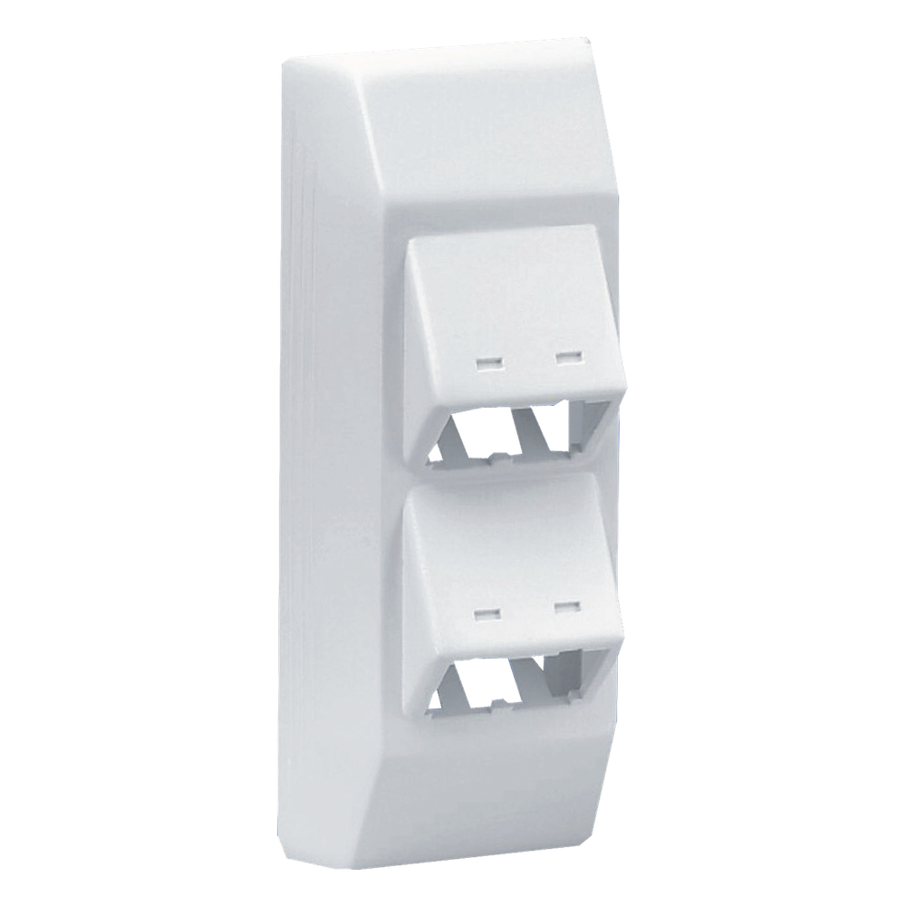 Soporte con 4 puertos Mini-Com blanco