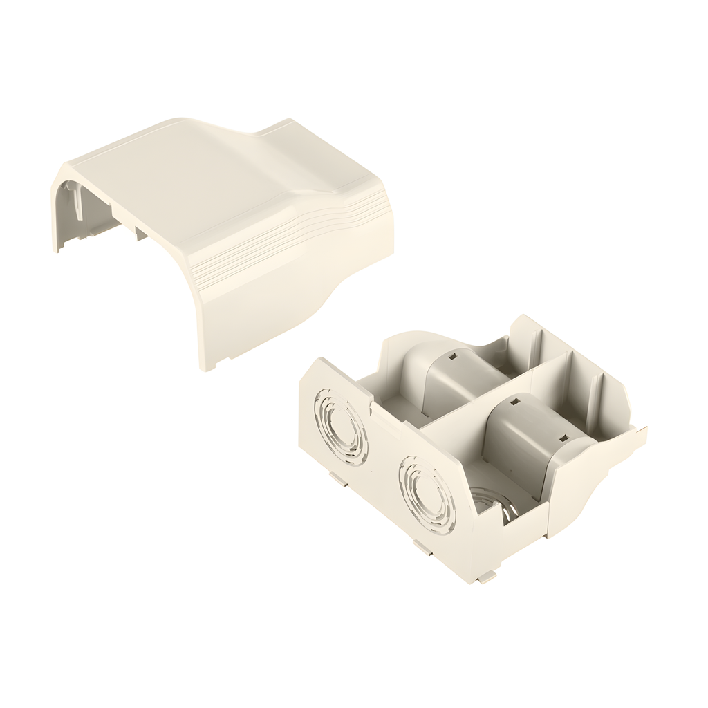 Conexión de tubería a canaleta T70 1/2", blanco