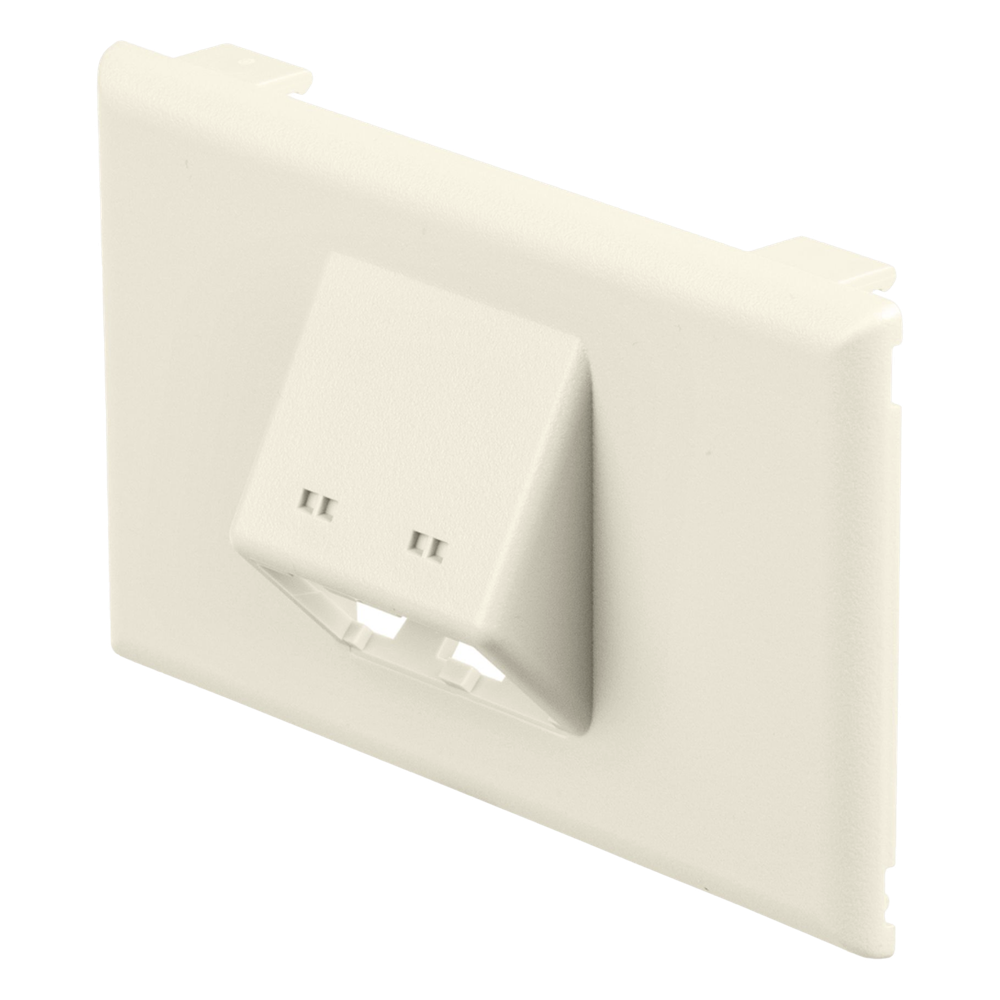 Placa de pared 2 puertos, blanco