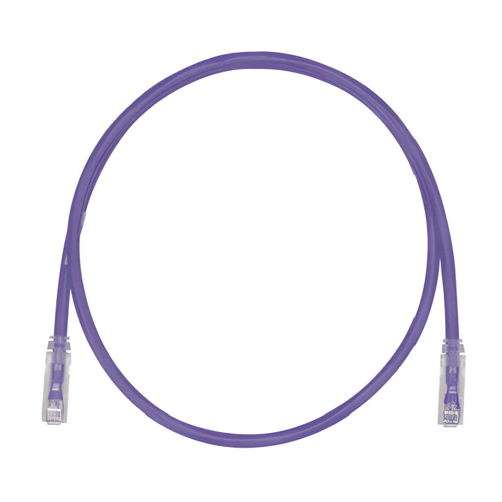 Patch cord Cat6 UTP, 20 cm, violeta, 28AWG