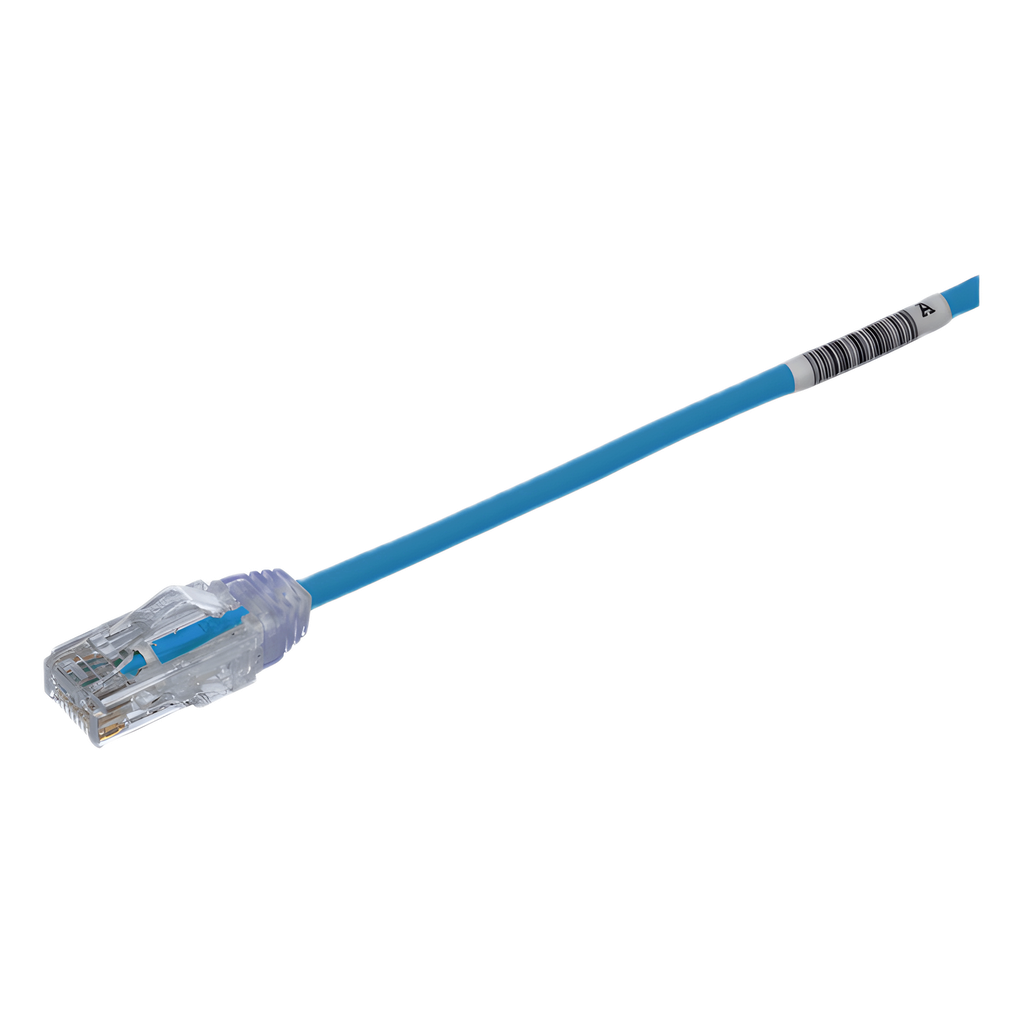 Patch cord Cat6 UTP, 0.5 m, azul, 28AWG
