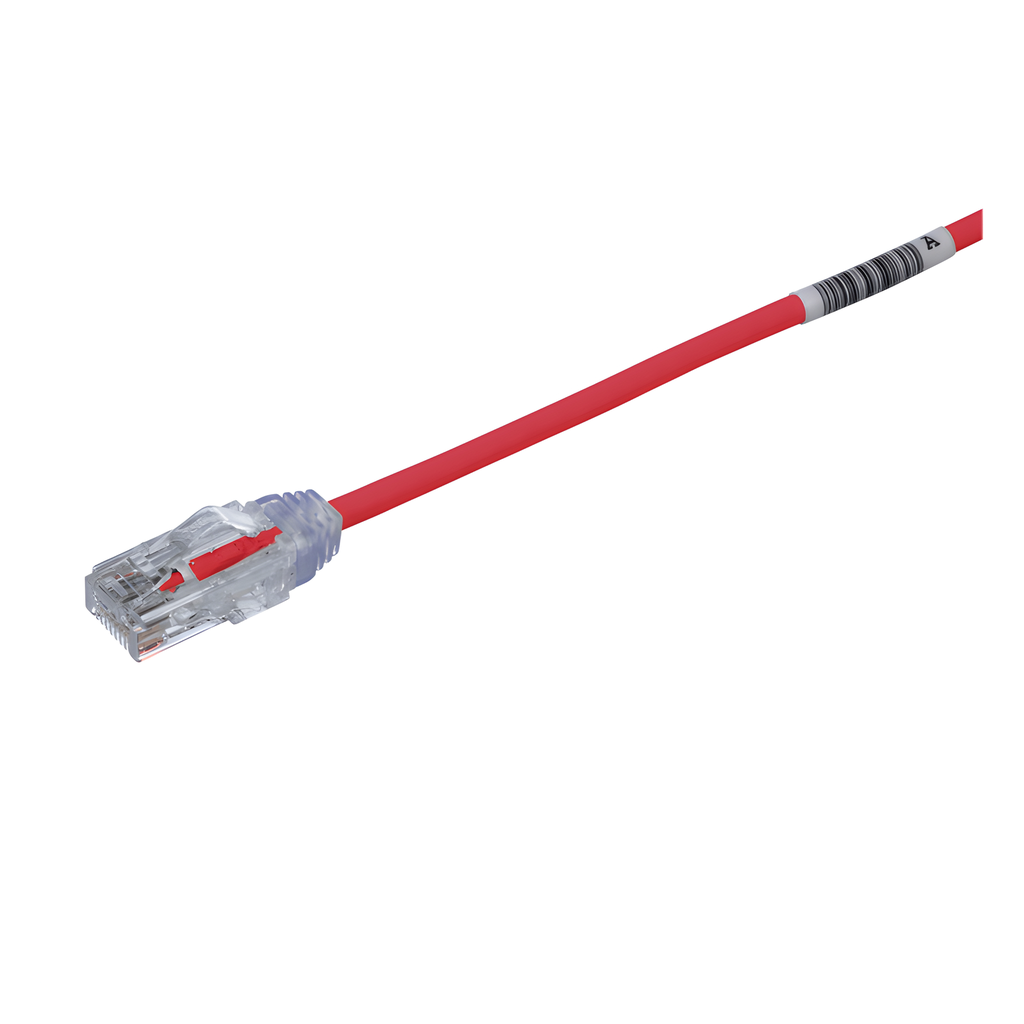 Patch cord Cat6 UTP, 0.5 m, rojo, 28AWG