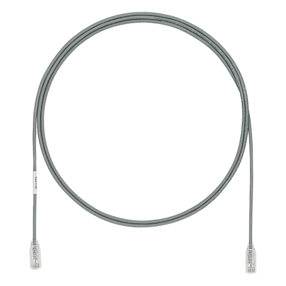 Patch cord Cat6 UTP, 1.5 m, gris, 28AWG