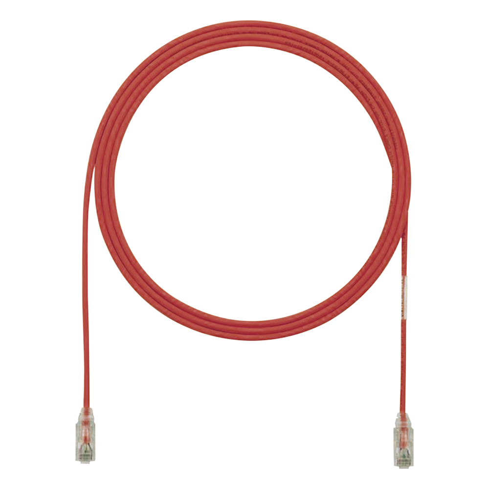Patch cord Cat6 UTP, 3.66 m, rojo, 28AWG